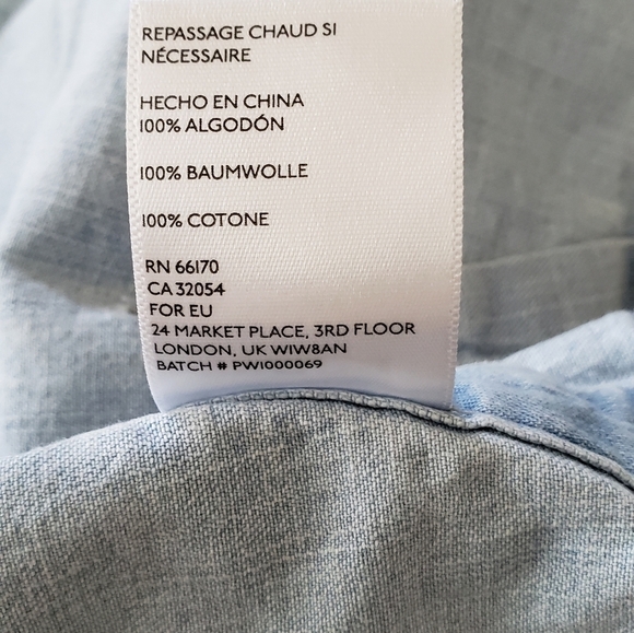 Cooperative denim crop top size Medium - Picture 7 of 8